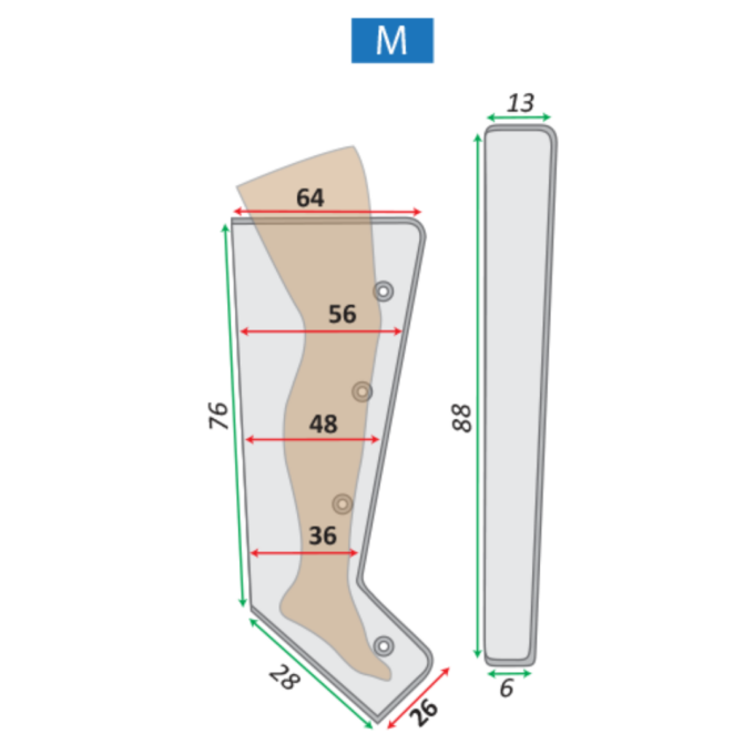 Láb mandzsettapár M méret 4 légkamrás PQ-1000-hez - Image 2